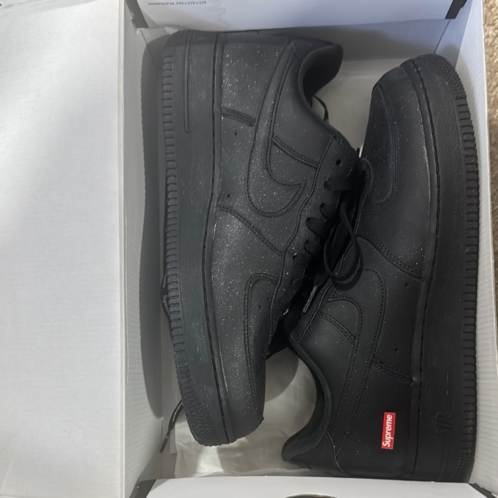 Supreme Black Men's AF1 Shoes